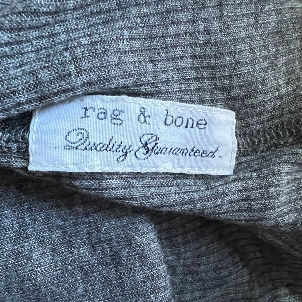 Rag & Bone Grey Lightweight Ribbed Mock Turtlenec… - image 6